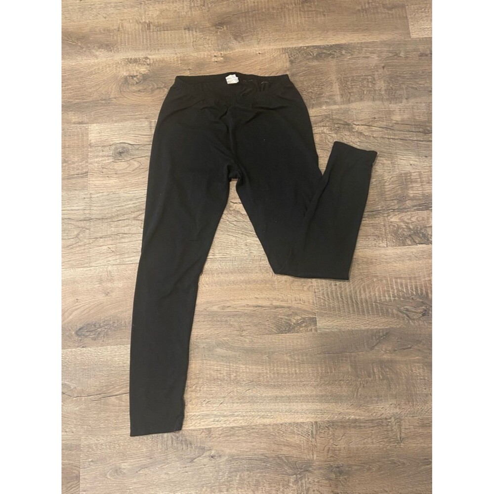 Black Elastic Waist Leggings Layering PJ’s, Comfort Wear Large
